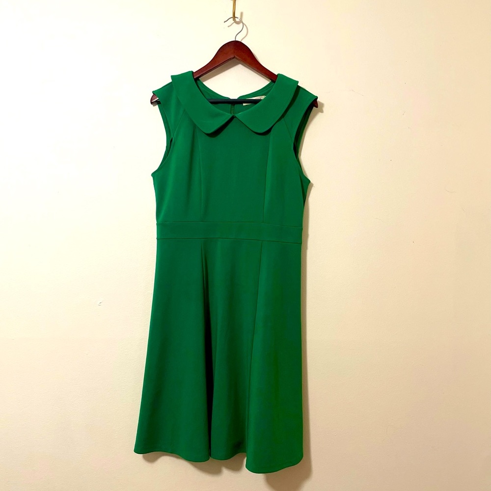 ModCloth Sunny Girl 70s Style Green Stretch Dress